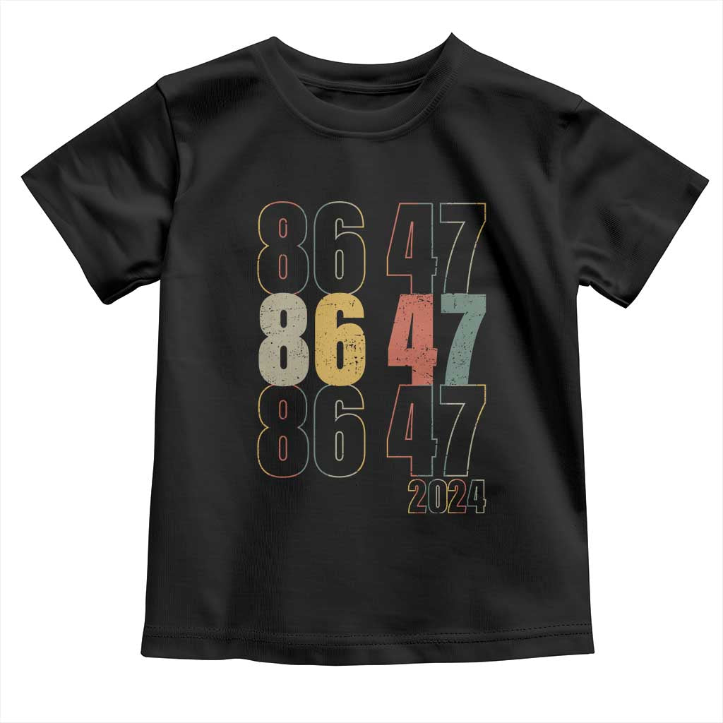 Funny Vintage 80s Style 86 47 2024 Retro Toddler T Shirt