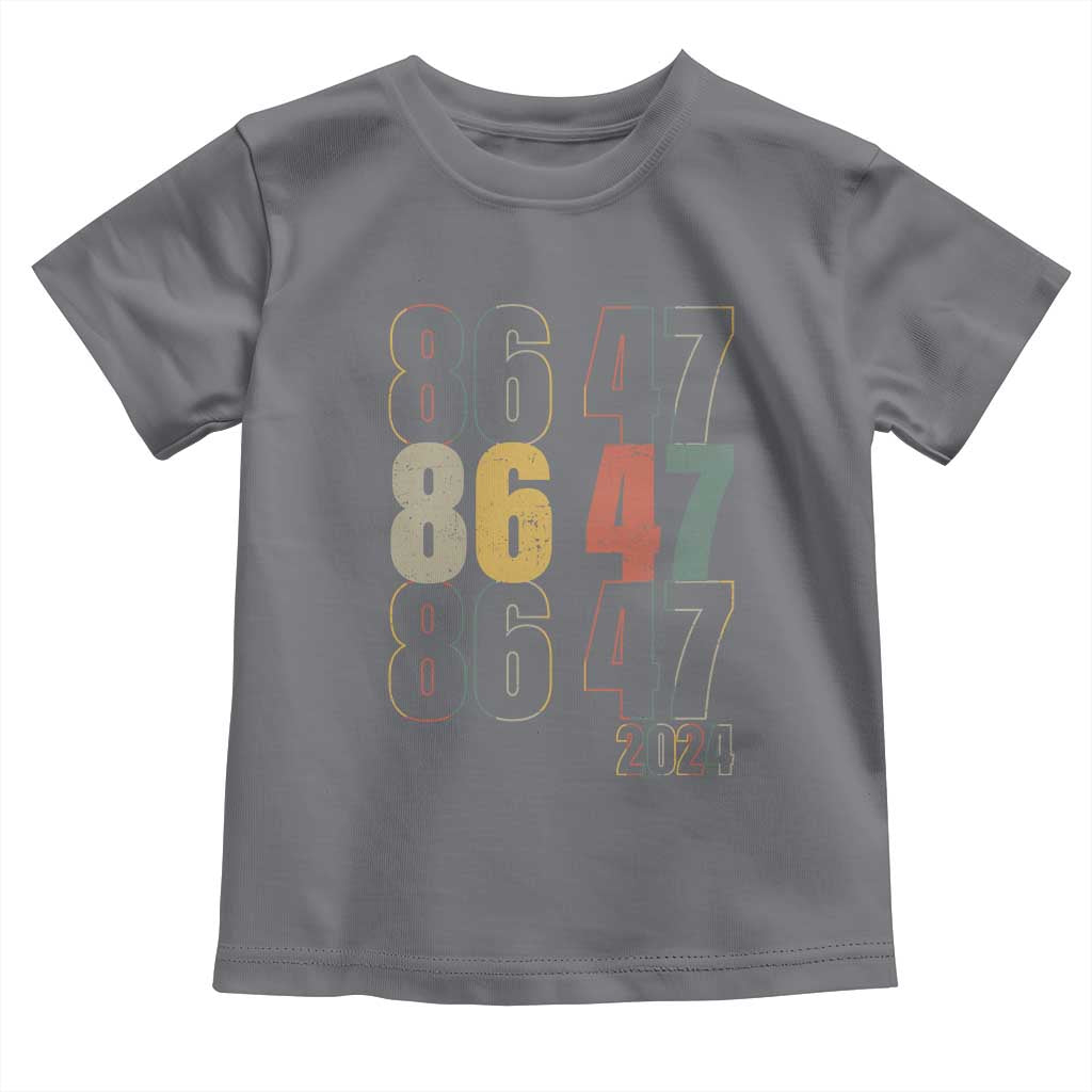 Funny Vintage 80s Style 86 47 2024 Retro Toddler T Shirt