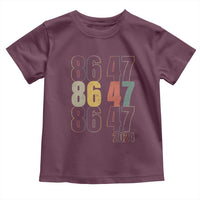 Funny Vintage 80s Style 86 47 2024 Retro Toddler T Shirt