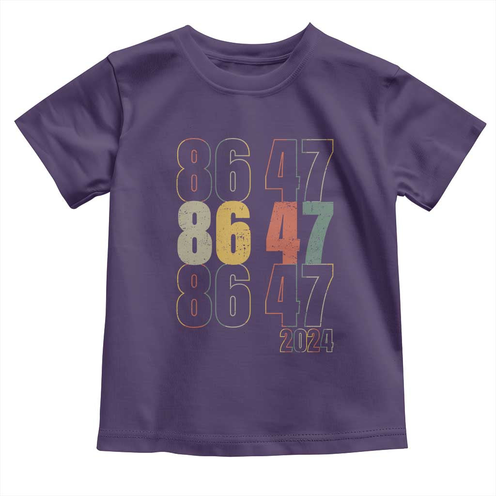 Funny Vintage 80s Style 86 47 2024 Retro Toddler T Shirt