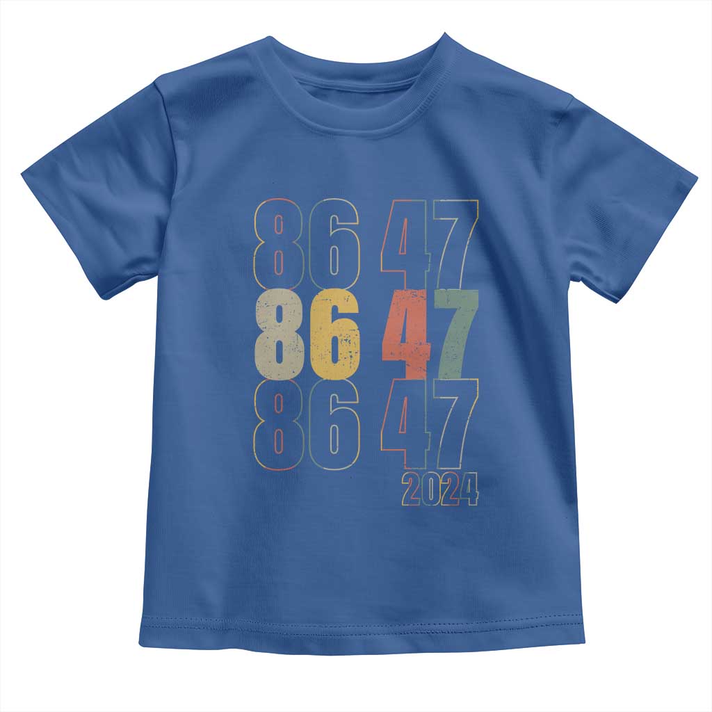 Funny Vintage 80s Style 86 47 2024 Retro Toddler T Shirt