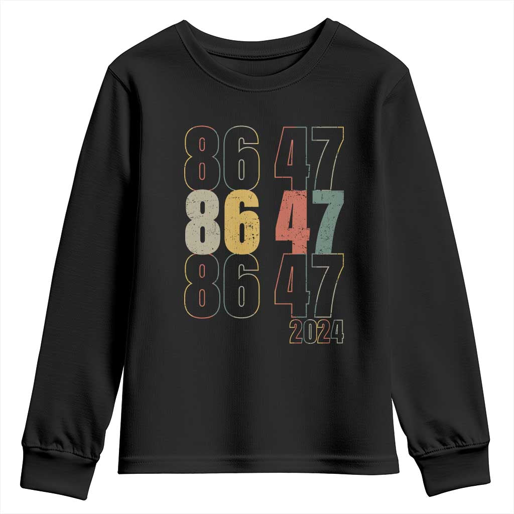 Funny Vintage 80s Style 86 47 2024 Retro Youth Sweatshirt