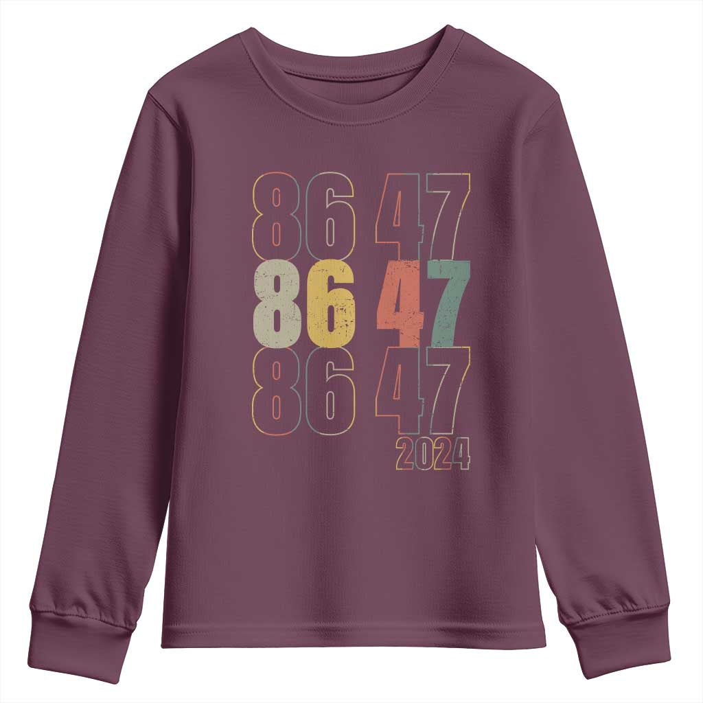 Funny Vintage 80s Style 86 47 2024 Retro Youth Sweatshirt