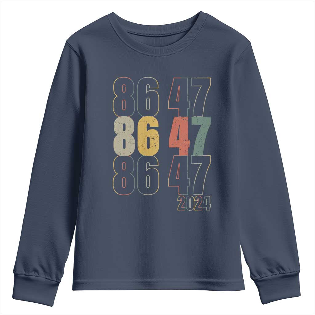 Funny Vintage 80s Style 86 47 2024 Retro Youth Sweatshirt