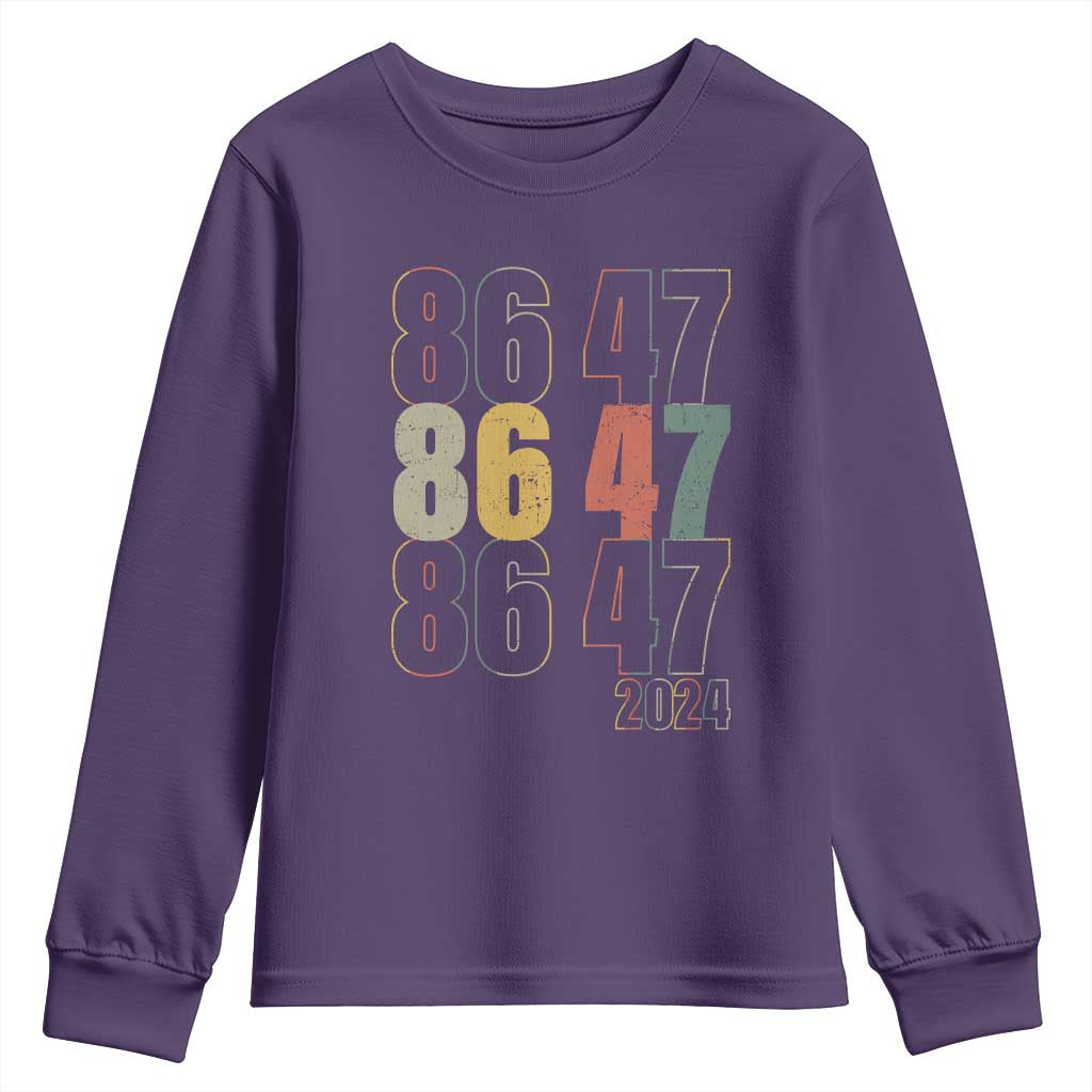 Funny Vintage 80s Style 86 47 2024 Retro Youth Sweatshirt