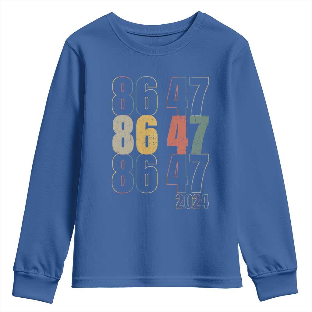 Funny Vintage 80s Style 86 47 2024 Retro Youth Sweatshirt