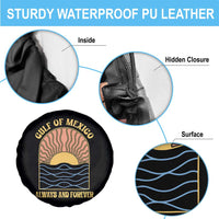 Gulf Of Mexico Always And Forever Spare Tire Cover Retro Beach Sunset