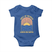 Gulf Of Mexico Always And Forever Baby Onesie Retro Beach Sunset