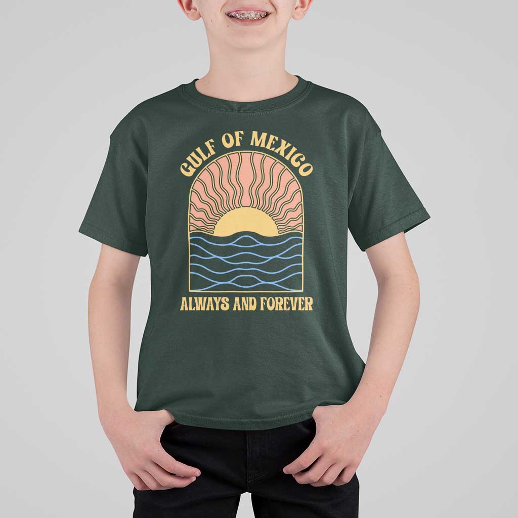 Gulf Of Mexico Always And Forever T Shirt For Kid Retro Beach Sunset