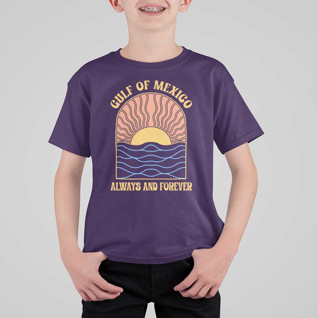 Gulf Of Mexico Always And Forever T Shirt For Kid Retro Beach Sunset