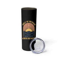 Gulf Of Mexico Always And Forever Skinny Tumbler Retro Beach Sunset