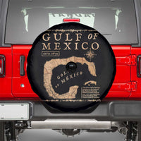 Gulf Of Mexico ESTD 1672 Spare Tire Cover Vintage Map