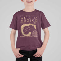 Gulf Of Mexico ESTD 1672 T Shirt For Kid Vintage Map