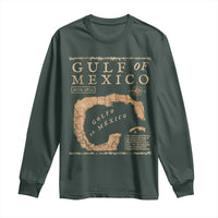 Gulf Of Mexico ESTD 1672 Long Sleeve Shirt Vintage Map