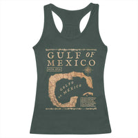 Gulf Of Mexico ESTD 1672 Racerback Tank Top Vintage Map