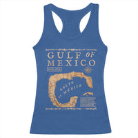 Gulf Of Mexico ESTD 1672 Racerback Tank Top Vintage Map