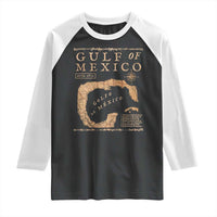Gulf Of Mexico ESTD 1672 Raglan Shirt Vintage Map
