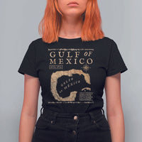 Gulf Of Mexico ESTD 1672 T Shirt For Women Vintage Map