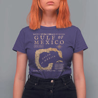 Gulf Of Mexico ESTD 1672 T Shirt For Women Vintage Map