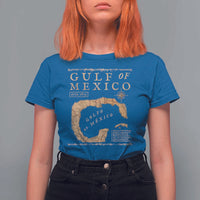 Gulf Of Mexico ESTD 1672 T Shirt For Women Vintage Map
