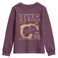 Gulf Of Mexico ESTD 1672 Youth Sweatshirt Vintage Map