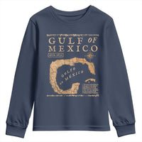 Gulf Of Mexico ESTD 1672 Youth Sweatshirt Vintage Map