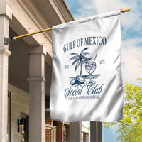 Funny Gulf Of Mexico Social Club Stay Salty Always And Forever Garden Flag Coconut Tree Cocktail - Wonder Print Shop