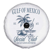 Funny Gulf Of Mexico Social Club Stay Salty Always And Forever Spare Tire Cover Coconut Tree Cocktail