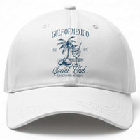 Funny Gulf Of Mexico Social Club Stay Salty Always And Forever Baseball Cap Coconut Tree Cocktail