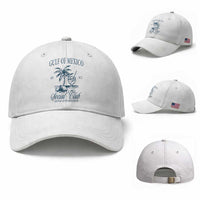 Funny Gulf Of Mexico Social Club Stay Salty Always And Forever Baseball Cap Coconut Tree Cocktail