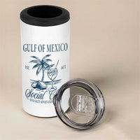 Funny Gulf Of Mexico Social Club Stay Salty Always And Forever 4 in 1 Can Cooler Tumbler Coconut Tree Cocktail