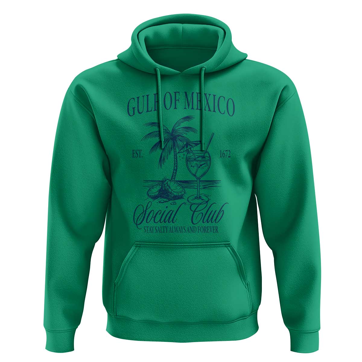 Funny Gulf Of Mexico Social Club Stay Salty Always And Forever Hoodie Coconut Tree Cocktail TS11