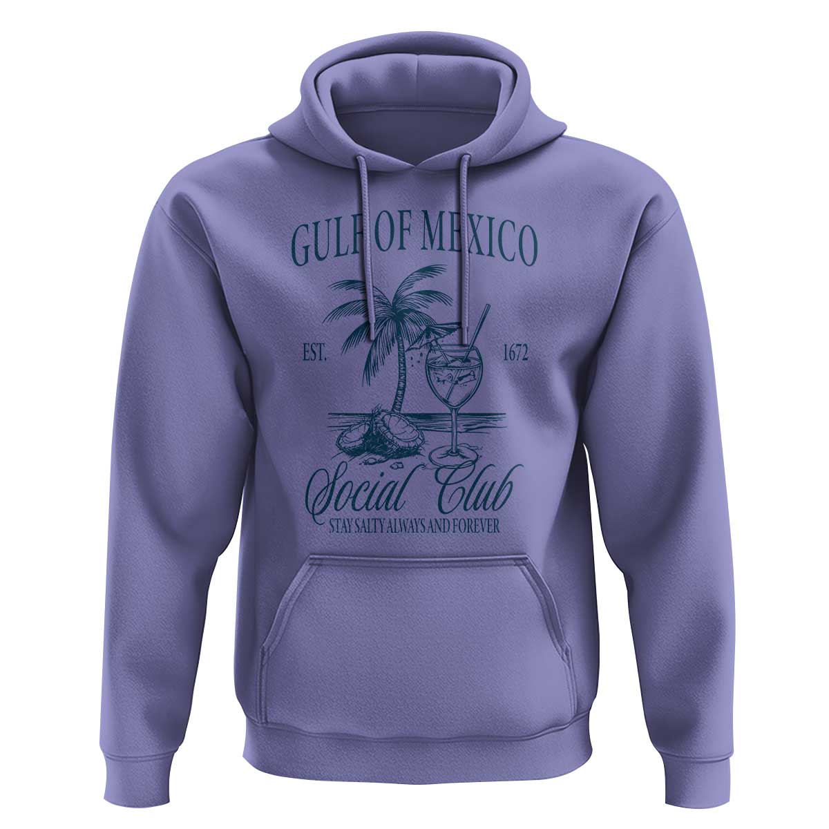 Funny Gulf Of Mexico Social Club Stay Salty Always And Forever Hoodie Coconut Tree Cocktail