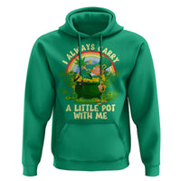 Funny St Patrick's Day Cannabis Weed Hoodie I Always Carry A Little Pot Leprechaun