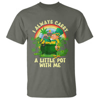 Funny St Patrick's Day Cannabis Weed T Shirt I Always Carry A Little Pot Leprechaun