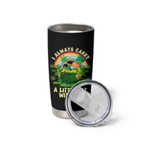Funny St Patrick's Day Cannabis Weed Tumbler Cup I Always Carry A Little Pot Leprechaun
