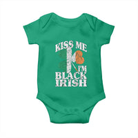Funny Kiss Me I'm Black Irish Baby Onesie St Patrick's Day Vintage Shamrock