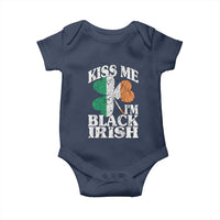Funny Kiss Me I'm Black Irish Baby Onesie St Patrick's Day Vintage Shamrock