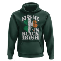 Funny Kiss Me I'm Black Irish Hoodie St Patrick's Day Vintage Shamrock