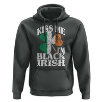 Funny Kiss Me I'm Black Irish Hoodie St Patrick's Day Vintage Shamrock