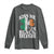 Funny Kiss Me I'm Black Irish Long Sleeve Shirt St Patrick's Day Vintage Shamrock