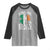 Funny Kiss Me I'm Black Irish Raglan Shirt St Patrick's Day Vintage Shamrock
