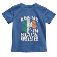 Funny Kiss Me I'm Black Irish Toddler T Shirt St Patrick's Day Vintage Shamrock