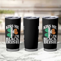 Funny Kiss Me I'm Black Irish Tumbler Cup St Patrick's Day Vintage Shamrock