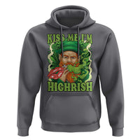 Funny St Patrick's Day Cannabis Weed Hoodie Kiss Me I'm Highrish Leprechaun