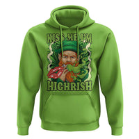 Funny St Patrick's Day Cannabis Weed Hoodie Kiss Me I'm Highrish Leprechaun
