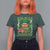Funny St Patrick's Day Cannabis Weed T Shirt For Women Kiss Me I'm Highrish Leprechaun