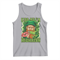 Funny St Patrick's Day Cannabis Weed Tank Top Kiss Me I'm Highrish Leprechaun