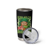 Funny St Patrick's Day Cannabis Weed Tumbler Cup Kiss Me I'm Highrish Leprechaun