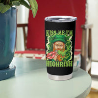 Funny St Patrick's Day Cannabis Weed Tumbler Cup Kiss Me I'm Highrish Leprechaun